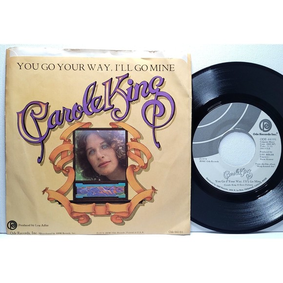Carole King Vinyl 45 Jazzman / You Go Your Way, I'll Go Mine on Ode VG/EX Rock - Picture 2 of 2